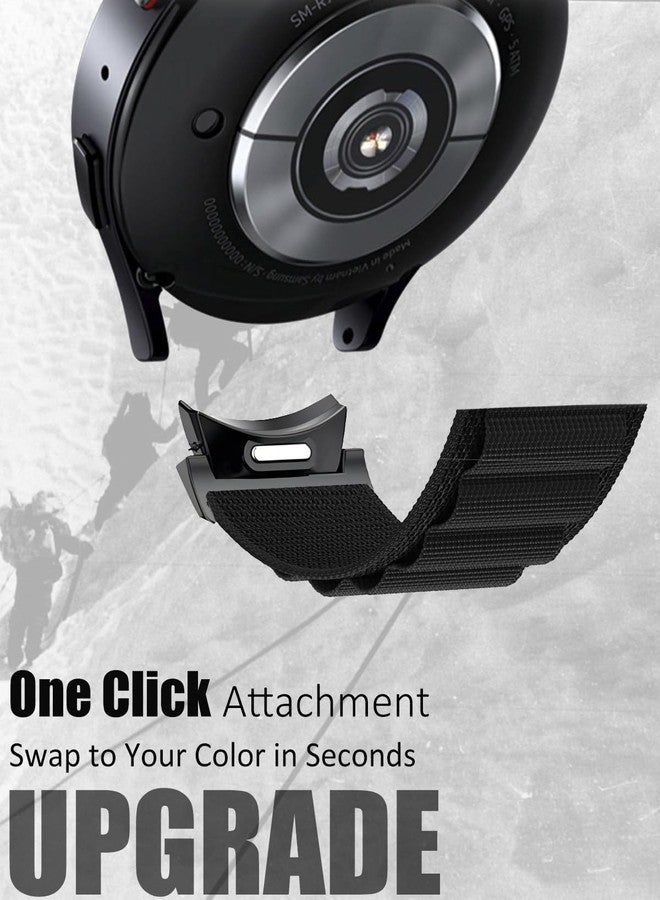 BandRain One Click Alpine Loop Bands Compatible with Samsung Galaxy Watch 7 Band/Galaxy Watch 6 4 5 FE Band 40mm 44mm/Watch 6 4 Classic 47mm 43mm 42mm 46mm/5 Pro 45mm, 20mm No Gap Nylon Sport Strap for Men - Image 2